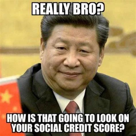 funny chinese social credit meme.